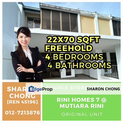 For Sale Double Storey Terrace Rini Homes 7 Mutiara Rini, Johor, Skudai