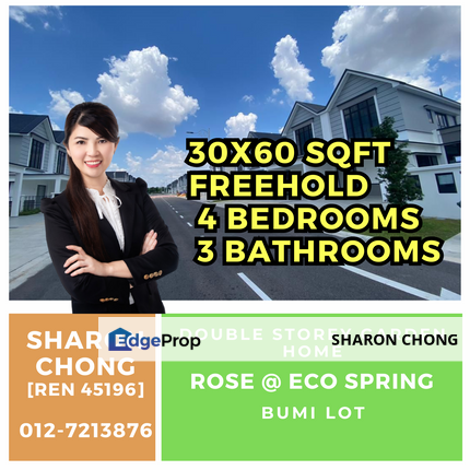 For Sale Eco Spring Rose Double Storey Garden Home, Johor, Johor Bahru