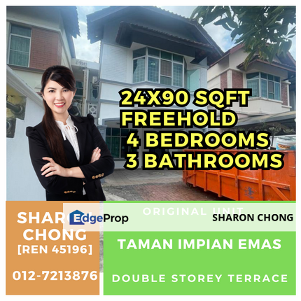 Double Storey Terrace House for Sale Taman Impian Emas, Johor, Skudai