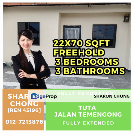 Taman Ungku Tun Aminah Single Storey House for Sale, Johor, Skudai