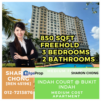 For Sale Indah Court Medium Cost Apartment Taman Bukit Indah Johor , Johor, Bukit Indah