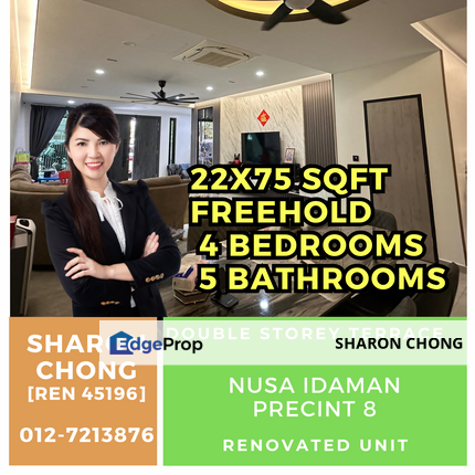 Nusa Idaman Precint 8 Double Storey Terrace House for Sale, Johor, Nusajaya