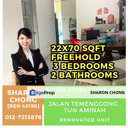 For Sale Single Storey Terrace Taman Ungku Tun Aminah, Johor, Skudai