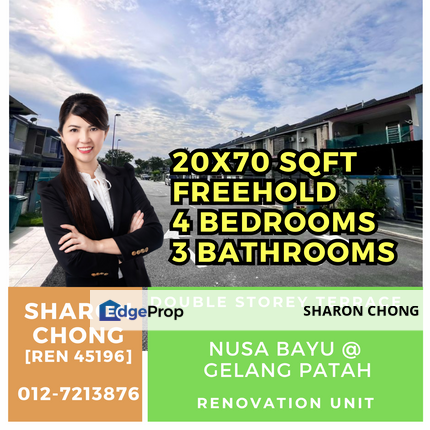 Taman Nusa Bayu Double Storey Terrace House for Sale, Johor, Nusajaya