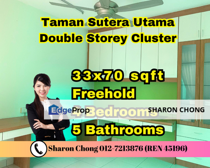 Taman Sutera Utama Skudai 2 Storey Cluster House For Sale, Johor, Skudai