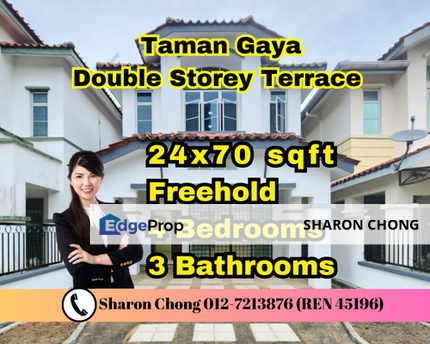 Taman Gaya Precinct 3A Jln Sasa Double Storey Terrace House For Sale, Johor, Ulu Tiram