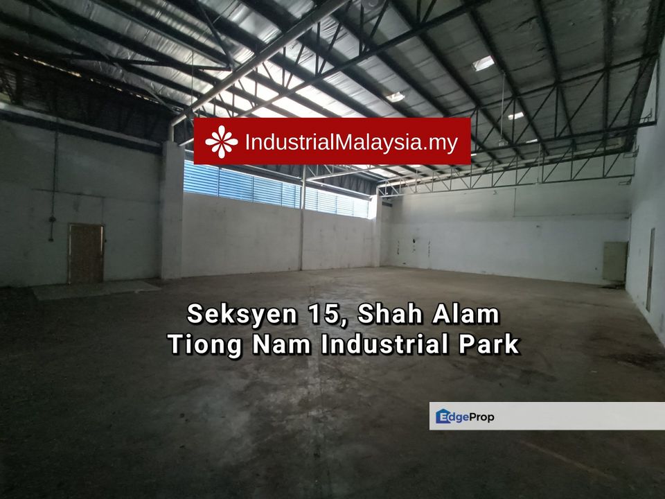 Tiong Nam Industrial Park 2, Seksyen 15 Shah Alam, Semi D Factory for Sale , Selangor, Shah Alam