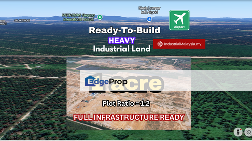Ready-To-Build Heavy Industrial Land for Sale, near KLIA, Full Infrastructure , Selangor, Sepang