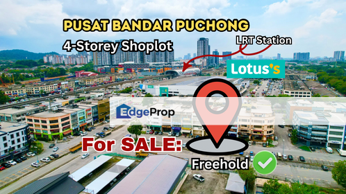 LRT Pusat Bandar Puchong 4 Sty Shoplot , Selangor, Puchong