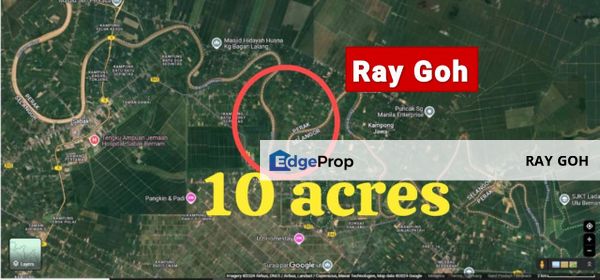 Agriculture Land 10 acres for Sale, Hutan Melintang, Hilir Perak, border with Selangor, Riverside , Perak, Hutan Melintang