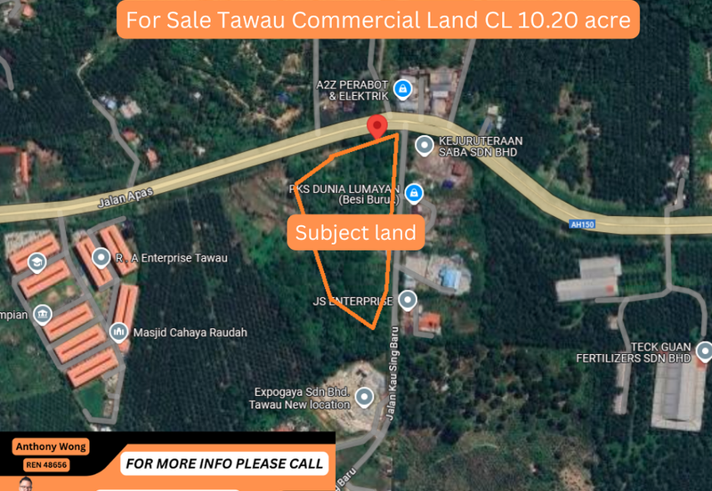 Tawau Commercial Land Roadside CL 10.20 acres