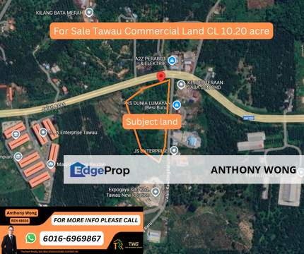Tawau Commercial Land Roadside CL 10.20 acres, Sabah, Tawau