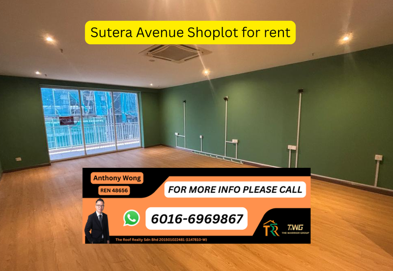 Sutera Avenue Shoplot 3rd floor Block A  corner for rent SPA centre