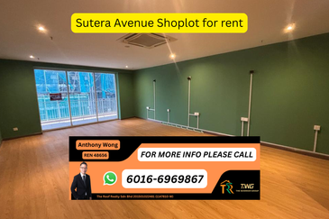 Sutera Avenue Shoplot 3rd floor Block A  corner for rent SPA centre