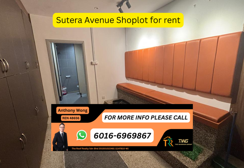 Sutera Avenue Shoplot 3rd floor Block A  corner for rent SPA centre