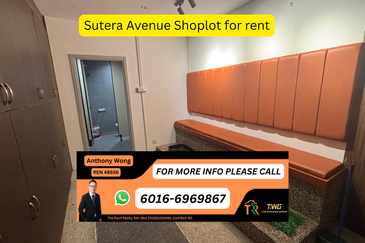 Sutera Avenue Shoplot 3rd floor Block A  corner for rent SPA centre
