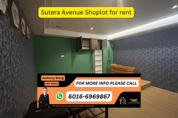 Sutera Avenue Shoplot 3rd floor Block A  corner for rent SPA centre