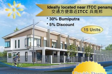 Taman Gemilang babangkong Penampang Double storey house Kobusak