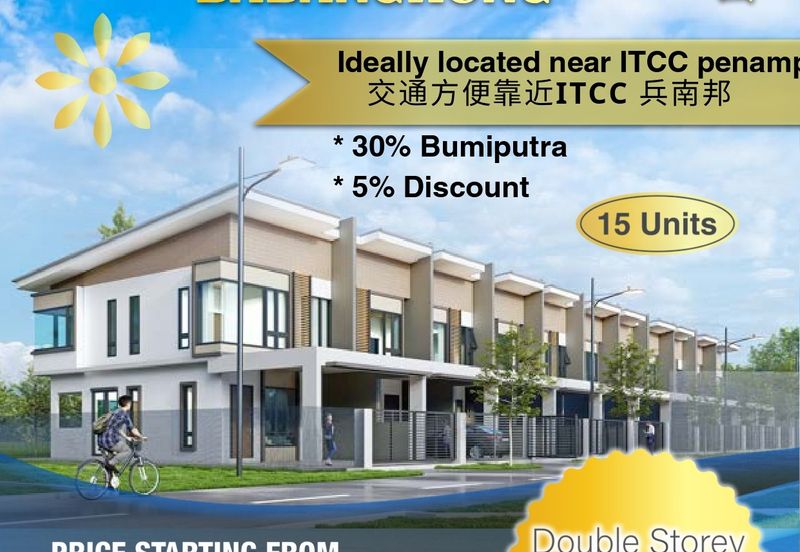 Taman Gemilang babangkong Penampang Double storey house Kobusak