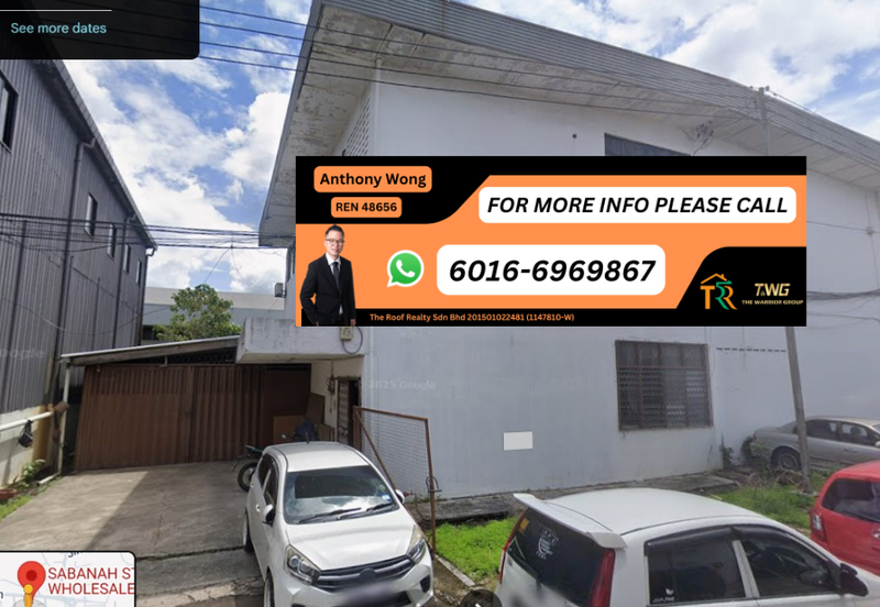 Semi Detached Lian seng light industrial warehouse near inanam bus terminal