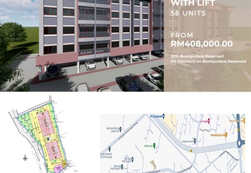 Grand Height Apartment with lift- Gunsing-Penampang