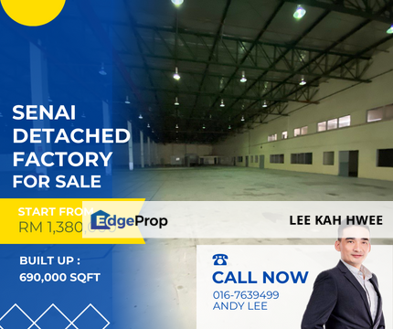 Kawasan Perindustrian Senai 1 Detached Factory for Sale, Johor, Senai