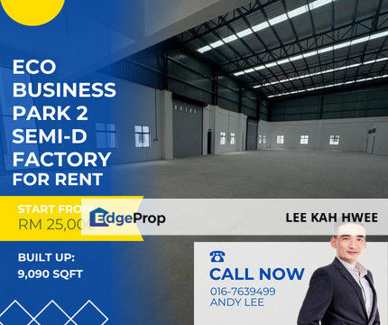 Eco Business Park 2 Semi-D Factory for Rent, Johor, Senai