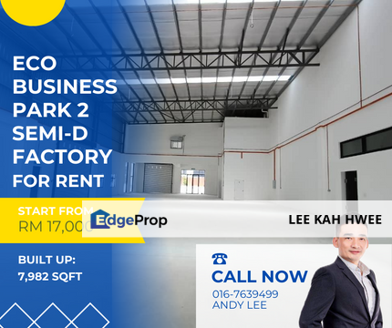 Eco Business Park 2 Semi-D Factory for Rent, Johor, Senai