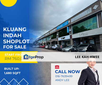 Taman Kluang Indah Shop for Sale, Johor, Kluang