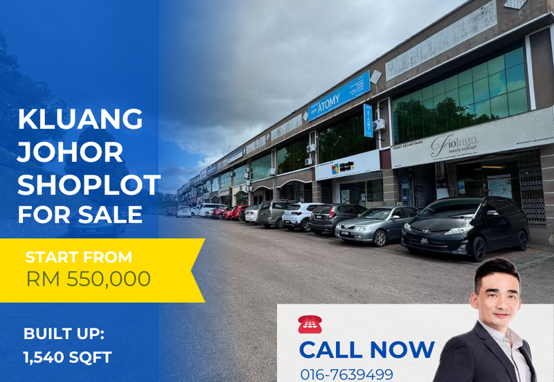 Kluang Johor 2 storey Shop Lot for Sale