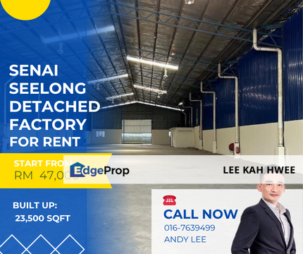 Kawasan Perindustrian Seelong Senai Detached Factory for Rent, Johor, Senai