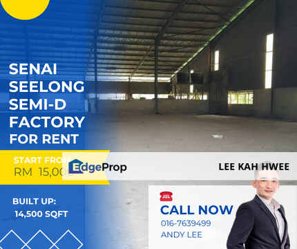 Taman Perindustrian Senai Semi-D Factory for Rent, Johor, Senai