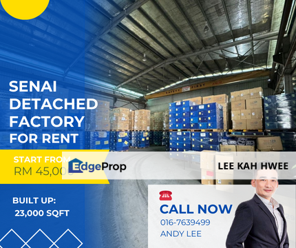 Kawasan Perindustrian Senai Fasa 3 Detached Factory for Rent, Johor, Senai
