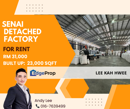 Senai Industrial Park Detached Factory for Rent, Johor, Senai