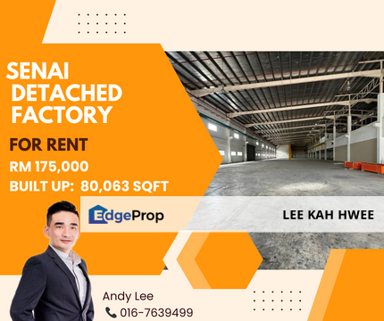 Taman Perindustrian Senai Detached Factory for Rent/ Lease, Johor, Senai