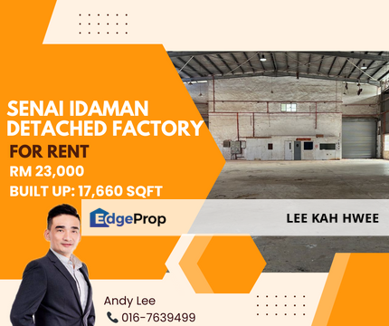 Taman Senai Idaman Detached Factory for Rent, Johor, Senai