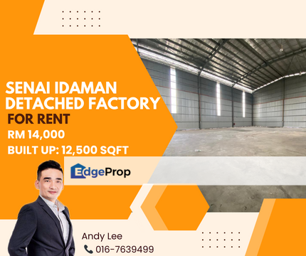 Taman Senai Idaman Detahced Factory for Rent, Johor, Senai