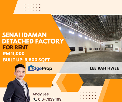 Taman Senai Idaman Detached Factory for Rent, Johor, Senai