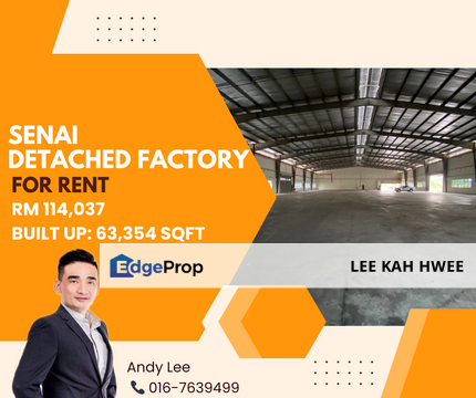 Kawasan Perindustrian Senai 1 Detached Factory for Rent, Johor, Senai