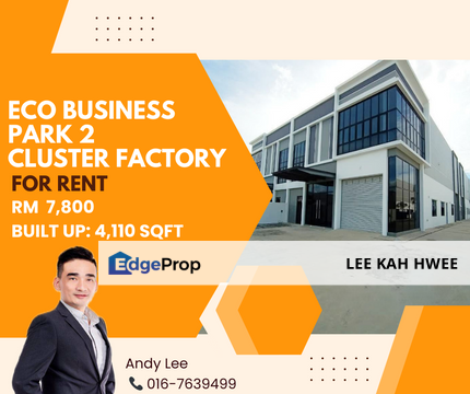 Eco Business Park 2 Cluster Factory for Rent, Johor, Senai