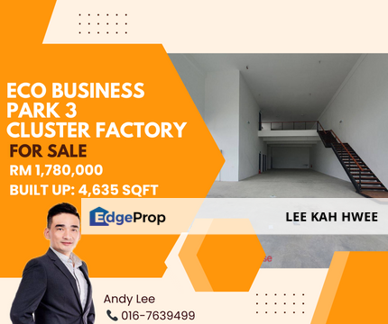 Eco Business Park 3 Cluster Factory for Sale, Johor, Masai