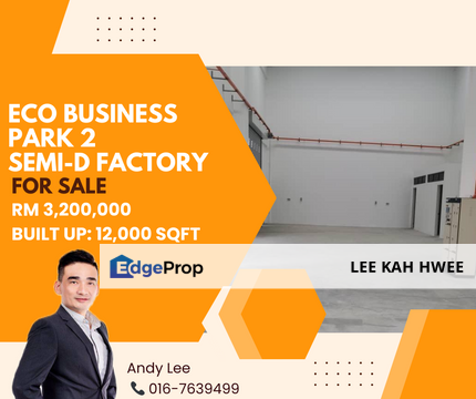 Eco Business Park 2 Semi-D Factory for Sale, Johor, Senai