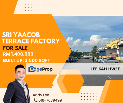 Taman Tan Sri Yaacob Skudai Terrace Factory for Sale, Johor, Skudai