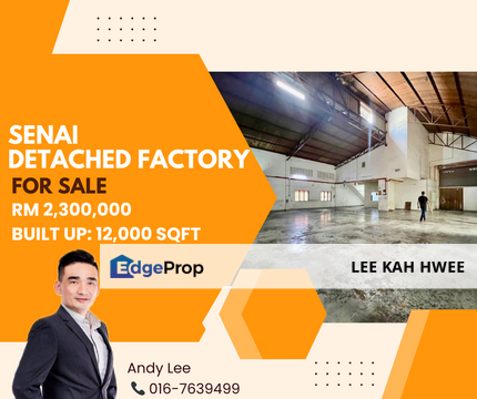 Kawasan Perindustrian Senai Detached Factory for Sale, Johor, Senai