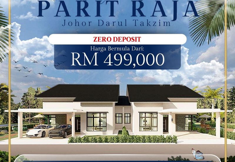Banglo Link Moden @ Parit Raja | Freehold Rezab Melayu | Zero Deposit + Free Legal Fees!