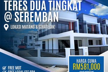 Rumah Teres 2 Tingkat Baru @ Bandar Seremban | Freehold + Gated & Guarded Dari RM581K!