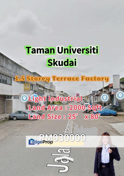 Taman Universiti 1.5 Storey Terrace Factory, Johor, Skudai