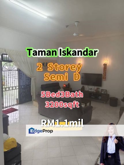 Taman Iskandar Double Stry Semi D, Johor, Johor Bahru