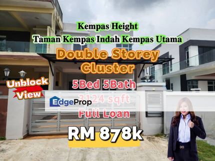 Taman Kempas Indah Double Storey Cluster Unblock View, Johor, Johor Bahru