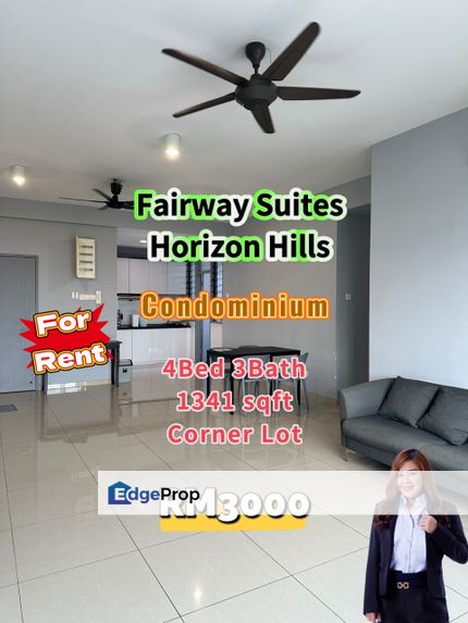 Fairway Suites Condominium @ Corner Lot @ Fully Furnished, Johor, Horizon Hills